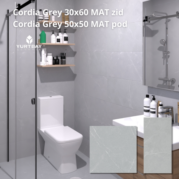 Cordia Grey 30x60 Mat