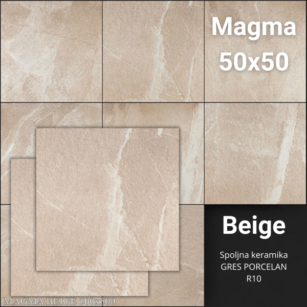 Magma Beige 50x50 Podna spoljna pločica Gres porcelan Mrazootporna R10