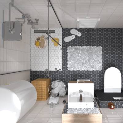 „Zahvaljujući 3D projektovanju, unapred smo videli kako će naše novo kupatilo izgledati — crno-bele pločice, drveni detalji, prostrano i moderno. Sve je bilo jasno i precizno prikazano, pa nije bilo mesta greškama. Rezultat? Isti kao na slici!“